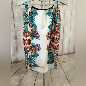 bisou bisou Floral Skirt, Women, Medium Y2K Elastic Waist, tropical​​